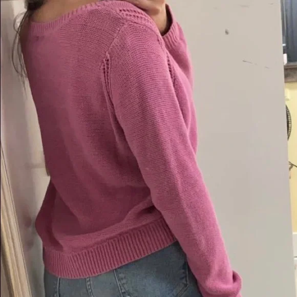 Pink Knitted Sweater: comfy, breathable - Picture 2 of 4
